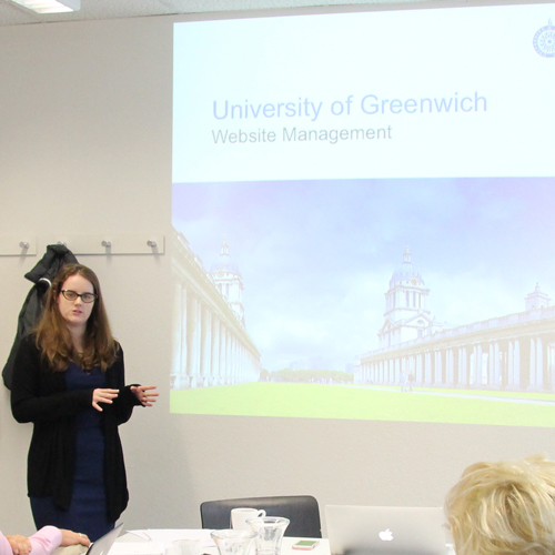 Jessica Crighton conducting presentation